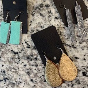 Faux Leather Earrings
